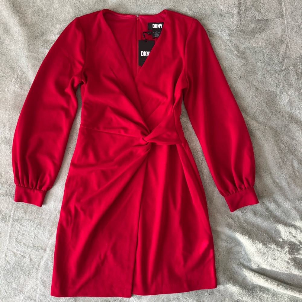 DKNY like New Holiday wrap dress size 4 (fits like a 6)